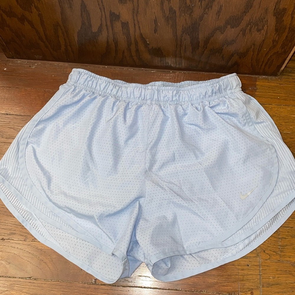 Light blue Nike running shorts